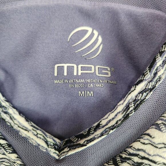 Womens MPG Athletic Sporty Dress Purple Black w/Pockets Knee Length M Racerback - Picture 8 of 11